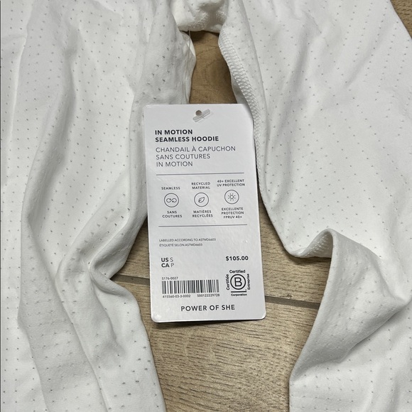 Athleta White Hoodie Sweatshirt - Picture 2 of 5